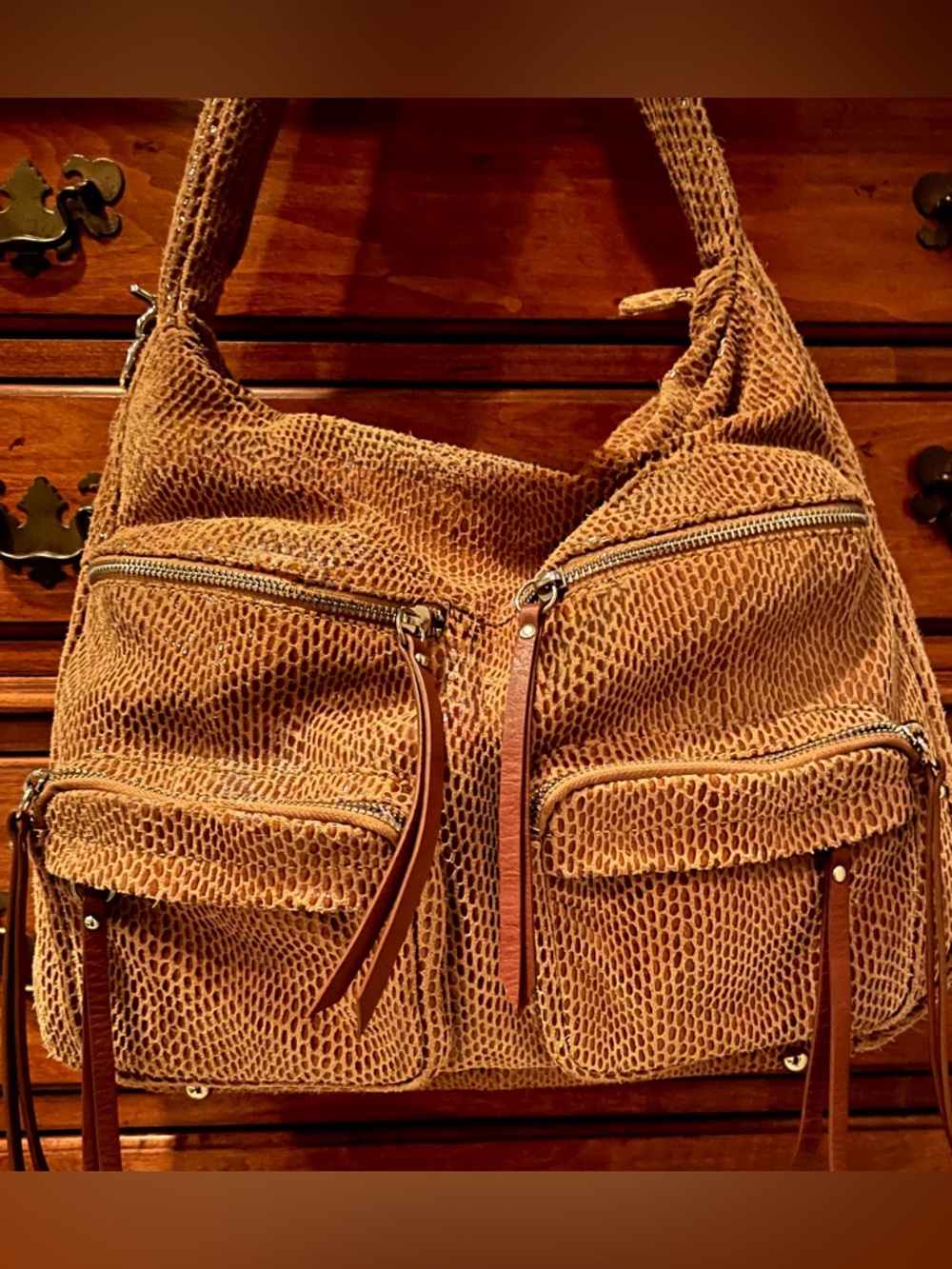 Sorial Suede Hobo Shoulder Bag